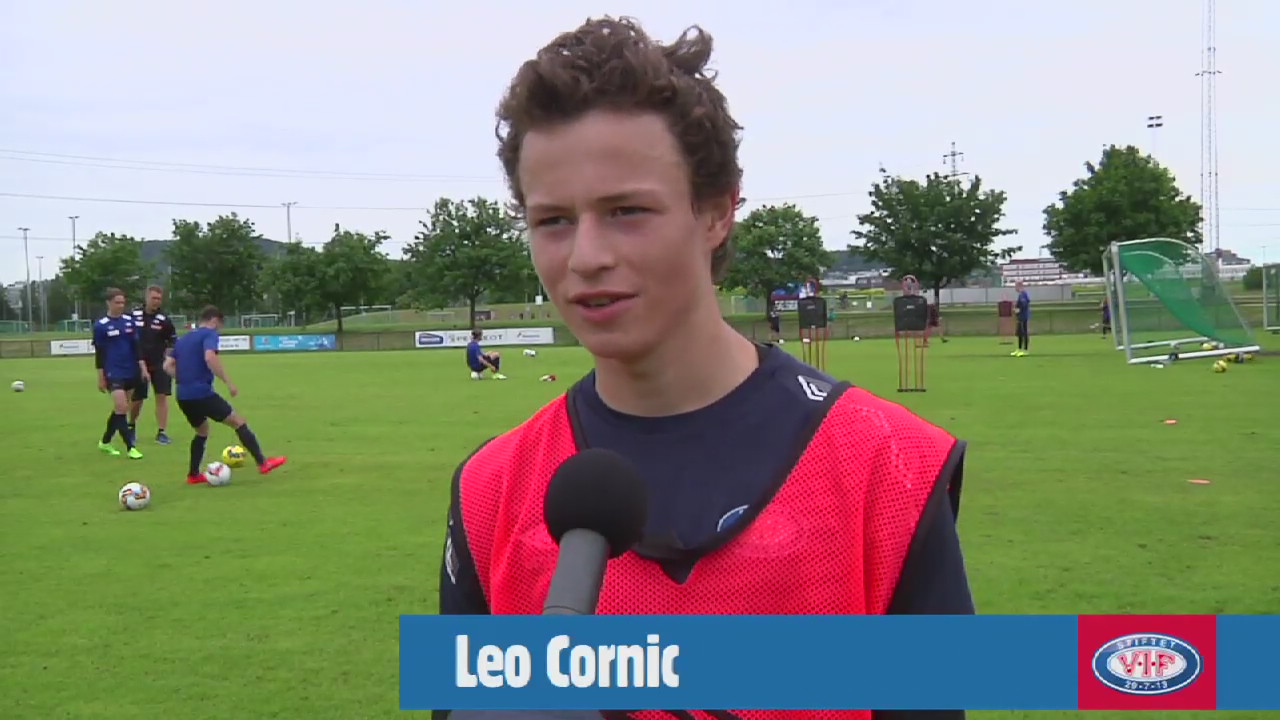 Leo Cornic på sin første A-lagstrening
